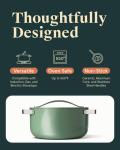 Caraway Nonstick Ceramic Dutch Oven Pot with Lid (6.5 qt, 10.5") - Non Toxic, PTFE & PFOA Free - Oven Safe & Compatible with All Stovetops (Gas, Electric & Induction) - Sage