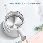 TOPWIT Electric Kettle, 1.0L Electric Tea Kettle with Removable Stainless Steel Infuser, BPA-Free Electric Glass Kettle with Window, Double Wall Water Warmer, Gooseneck, Auto-shut Off, White