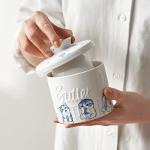 Toptier Butter Crock for Counter With Water Line, On Demand Spreadable Butter, Ceramic Butter Keeper to Leave On Counter, French Butter Dish with Lid (Greedy Cat War)