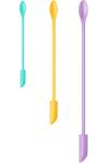 Silicone Spatula Set (3Pcs) - Mini Scraper Tool for Beauty & Food - Reach Every Last Drop, Multi-Size Spatulas for Makeup Jars, Lotion Bottles & Kitchen Containers​
