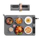 Firelex Food Warming Mat for Buffet, Silicone Plateful Food Warming Mat with Timer & 7-Temp Settings, 8s Fast Heat, keep food warm for Party, family dinners, Thanksgiving & Christmas Gift, Gray