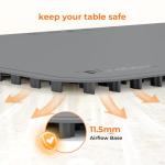 Firelex Food Warming Mat for Buffet, Silicone Plateful Food Warming Mat with Timer & 7-Temp Settings, 8s Fast Heat, keep food warm for Party, family dinners, Thanksgiving & Christmas Gift, Gray