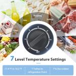 LifePlus Chest Freezer, 4.2 Cubic Feet Small Deep Freezers Top Door with Removable Basket, 7 Temperature Control Energy Saving, Compact Freezer for Home Kitchen Office Dorm Apartment Indoor Use, Grey