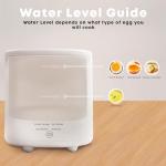 Mojoco Rapid Egg Cooker - Mini Egg Cooker for Steamed, Hard Boiled, Soft Boiled Eggs and Onsen Tamago - Electric Egg Boiler for Home Kitchen, Dorm Use - Smart Egg Maker with Auto Shut OFF and Alarm