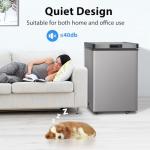 LifePlus Chest Freezer, 4.2 Cubic Feet Small Deep Freezers Top Door with Removable Basket, 7 Temperature Control Energy Saving, Compact Freezer for Home Kitchen Office Dorm Apartment Indoor Use, Grey