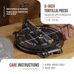 Victoria 8-Inch Cast Iron Tortilla Press