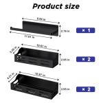 Carwiner 5 Pack Magnetic Spice Rack for Refrigerator with Paper Towel Holder, Strong Magnetic Fridge Shelf, Rustproof Side Fridge Storage Rack for Kitchen