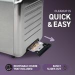 Inspirex Touch Screen Toaster - 2 Slice Extra-Wide Slots - 5 Bread Type and 6 Browning Levels - Defrost, Reheat, Favorite, Single Slot Settings - Stainless Steel