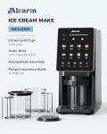 Alcarin Electric Ice Cream Maker Machine for Homemade, Frozen Treat, Gelato, Yorgurt, Sorbet, Mix-in & More, 10 One-Touch Programs with 3 Pints, Keto, Vegan, Dairy-Free Options