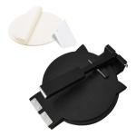 Wooden Tortilla Press - 10 Inch Bamboo Tortilla Maker with 50 Parchment Paper & Dough Cutter, Homemade Mexican Prensa Para Tortillas Dough Press for Burritos, Taco, Roti (Black)