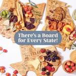 Totally Bamboo Destination California State Shaped Cutting Board, Charcuterie and Cheese Serving Board – California Gift for Home Décor or Everyday Kitchen Use