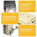 HeHoGoGo Waffle Maker Electric Sandwich Maker 2 in 1 with Non Stick Removable Plates