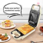 HeHoGoGo Waffle Maker Electric Sandwich Maker 2 in 1 with Non Stick Removable Plates