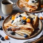 Golden Prairie 8" Electric Crepe Maker, Nonstick Crepe Pan with Long Handle, Auto Temperature Control, Quick Heat-Up 800W, Easy Clean, PFOA & BPA Free with Batter Tray