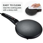 Golden Prairie 8" Electric Crepe Maker, Nonstick Crepe Pan with Long Handle, Auto Temperature Control, Quick Heat-Up 800W, Easy Clean, PFOA & BPA Free with Batter Tray