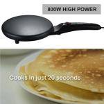 Golden Prairie 8" Electric Crepe Maker, Nonstick Crepe Pan with Long Handle, Auto Temperature Control, Quick Heat-Up 800W, Easy Clean, PFOA & BPA Free with Batter Tray