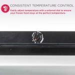 Frigidaire 10 Cu. Ft. Upright Convertible Fridge/Freezer, Reversible Door, Removable Glass Shelves, Adjustable Controls, Platinum Finish