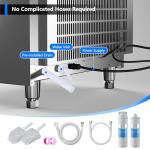 Coolake Commercial Ice Maker Machine 320lbs/24H with 120lbs Storage, Stainless Steel Under Counter Freestanding Ice Maker, Water Filter Reduce Scale up to 99% for Home Bar Restaurant, ETL Approval