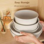 SODAY 15Pcs Pots and Pans Set Non Stick, Cookware Sets with Detachable Handle, Nonstick RV Kitchen Cooking Tools Removable Handles, Oven Safe, Induction Fast, Stackable Induction Cookware, White