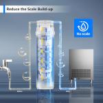 Coolake Commercial Ice Maker Machine 320lbs/24H with 120lbs Storage, Stainless Steel Under Counter Freestanding Ice Maker, Water Filter Reduce Scale up to 99% for Home Bar Restaurant, ETL Approval