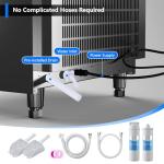 Coolake Commercial Ice Maker Machine 320lbs/24H with 120lbs Storage, Stainless Steel Under Counter Freestanding Ice Maker, Water Filter Reduce Scale up to 99% for Home Bar Restaurant, ETL Approval