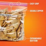 Hefty Press to Close Plastic Bags for Food Storage, Gallon Size, 20 Count