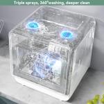 magicplux Portable Dishwasher, Countertop Dishwasher with Color Screen, 5 Place Settings & 8 Washing Programs, Mini Dishwashers, 3 Spray Arms with 5 L Built-in Water Tank