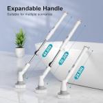 Ultrean Spin Brush, Cordless Electric Spin Scrubber with 4 Replaceable Brush Heads Adjustable Extension Handle, 2 Speed Shower Scrubber for Cleaning Bathroom, Tile, Floor, Tub