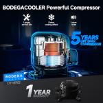 BODEGACOOLER 12 Volt Car Refrigerator, 100 Quart Portable Freezer, Car Fridge Dual Zone WIFI APP Control, -4℉-68℉ Cooler, 12/24V DC and 100-240V AC, for Travel, Camping, Outdoor,RV, black