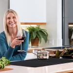 VEVOR Built in Electric Stove Top, 30 inch 4 Burners Ceramic Cooktop, 240V Glass Radiant Cooktop with Sensor Touch Control, Timer & Child Lock Included, 9 Power Levels for Simmer Steam Slow Cook Fry