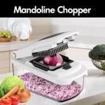 Cambom Vegetable Chopper With Container, Multifunctional Food Chopper Onion & Vegetable Cutter Dicer With 8 Blades, Carrot & Veggie Slicer 2 Blades