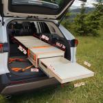 JAGAHAHA SUV Sleeping Bed Platform, Slide Out Overland Kitchen, All in One Folding Camping Table with Storage Drawer, Truck Bed Slide, Overland Gear for SUV Trunk Car Camping Essentials, Stove