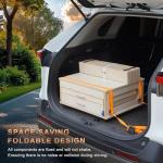 JAGAHAHA SUV Sleeping Bed Platform, Slide Out Overland Kitchen, All in One Folding Camping Table with Storage Drawer, Truck Bed Slide, Overland Gear for SUV Trunk Car Camping Essentials, Stove