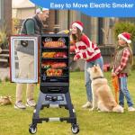 LYUND Heavy Duty All Steel Smoker Stand With 5 Inch Casters Wheels, for Vertical Electric Smoker&Digital Electric Smoker Universal Mobile Base