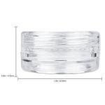 Beauticom 3g/3ml (0.1 Fl Oz) Round Clear Plastic Jars with Round Top Lids for Creams, Lotions, Powders, Glitters, and more... (Color: Clear Lid, Quantity: 50 Pieces)