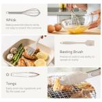 Silicone Cooking Utensils Set, 28 Pcs Kitchen Utensils Set for cooking, 446°F Heat Resistant Spatula Set, Food Grade Silicone and Stainless Steel Handle Kitchen Gadgets for Nonstick Cookware BPA Free