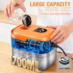 Upgraded 1.8Qt Handheld Steam Cleaner for Home Cleaning,6-Levels Adjustable Pressurized Handheld Steamer, Protable Hand held Steamer for Cleaning 10s Heat-Up, Protable Steam Cleaners Handheld for Home