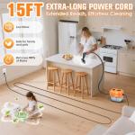 Upgraded 1.8Qt Handheld Steam Cleaner for Home Cleaning,6-Levels Adjustable Pressurized Handheld Steamer, Protable Hand held Steamer for Cleaning 10s Heat-Up, Protable Steam Cleaners Handheld for Home