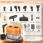 Upgraded 1.8Qt Handheld Steam Cleaner for Home Cleaning,6-Levels Adjustable Pressurized Handheld Steamer, Protable Hand held Steamer for Cleaning 10s Heat-Up, Protable Steam Cleaners Handheld for Home