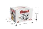 Imperia Titania Pasta Maker- Machine is 100% Made in Italy- Heavy Duty Steel Construction, Manual Roller with Wooden Handle- Cutter for Lasanga, Fettucine & More- Make Fresh Homemade Italian Noodles