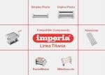 Imperia Titania Pasta Maker- Machine is 100% Made in Italy- Heavy Duty Steel Construction, Manual Roller with Wooden Handle- Cutter for Lasanga, Fettucine & More- Make Fresh Homemade Italian Noodles
