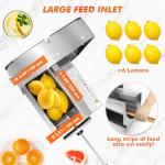 Anatole Electric Vegetable Slicer Commercial Fruit Cutter Stainless Steel 0-0.4'' Thickness Adjustable with Manual Mode for Tomato Onion Potato Cabbage Lime Orange