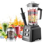 Blender for Smoothies, Blender with 68Oz. Pitcher & 20Oz. Grinder, 28000 RPM Blenders for Kitchen, Ice Crushing, Frozen Fruits, Blending, Black