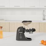 Fretta Juicer Machines, Cold Press Juicer, BPA Free Masticating Juicer Machines Vegetable and Fruit, 3-Inch Wide Feeding Chute, Easy to Clean,Quiet and Strong DC Power, 200W(Black)