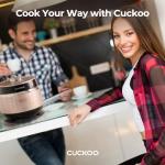 CUCKOO High Pressure Rice Cooker 3-Cup Uncooked / 6-Cup Cooked with Induction Heating Technology, Small Rice Maker with 16 Menu Options and Steam Plate, Voice Guide, Gold (CRP-EHSS0309F)