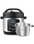 Midea 10-in-1 Electric Pressure Cooker with Slow Cooker, Steamer, Saute, Sous Vide, and Bake Modes, Stovetop & Oven Safe Stainless Steel Pot, 6 Quarts