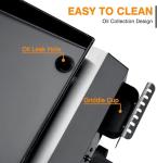 ADREAK 3 Burner BBQ Gas Griddle, 25.6 Inch Stainless Steel Tabletop Portable Propane Griddle, 30,000 BTU Flat Top Grill for Camping