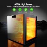 Food Dehydrator 12 Trays 850W, Stainless Steel Food Dryer with Adjustable Timer & Temperature (95-165°F) for Beef Jerky, Fruit, Herbs, Dog Treats