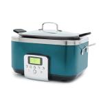 GreenPan Elite 8-in-1 Programmable 6QT Electric Slow Cooker, Dishwasher Safe Lid & Removable Crock, PFAS-Free Healthy Ceramic Nonstick Multi-Cooker, Sear, Sauté,Brown, Steam Basket, Roast, Deep Teal