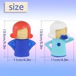 AUPLEX 5 PCS Angry Mama Microwave Cleaners & Cool Mama Fridge Odor Absorber, High temperature Steamer Cleaning Equipments, Refrigerator Moisture Absorber & Freshener Holder For Kitchen Gadget Tools